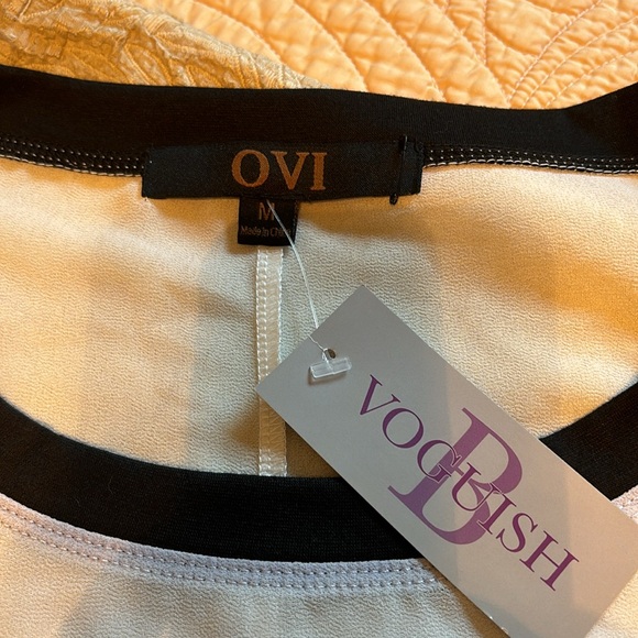 OVI B Voguish Sheer colorblock pullover Sz Med NWT - Picture 2 of 5